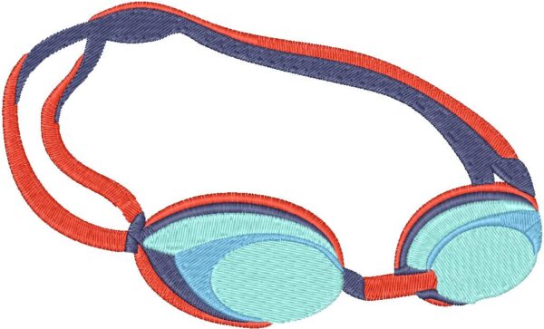 Swimming Goggles Embroidery Design, 7 sizes, Machine Embroidery Design, Swimming Goggles shapes Design, Instant