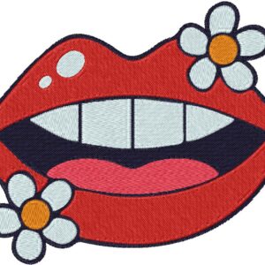 Lips Embroidery Design, 7 sizes, Machine Embroidery Design, Lips shapes Design, Instant