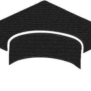 Student Cap Embroidery Design, 7 sizes, Machine Embroidery Design, Student Cap shapes Design, Instant