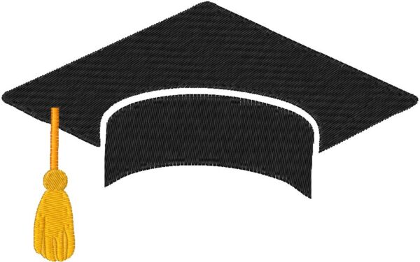 Student Cap Embroidery Design, 7 sizes, Machine Embroidery Design, Student Cap shapes Design, Instant