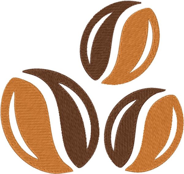 Coffee Beans Design, 7 sizes, Machine Embroidery Design, Coffee Beans shapes Design, Instant