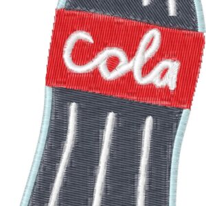 Cola Design, 7 sizes, Machine Embroidery Design, Cola shapes Design, Instant