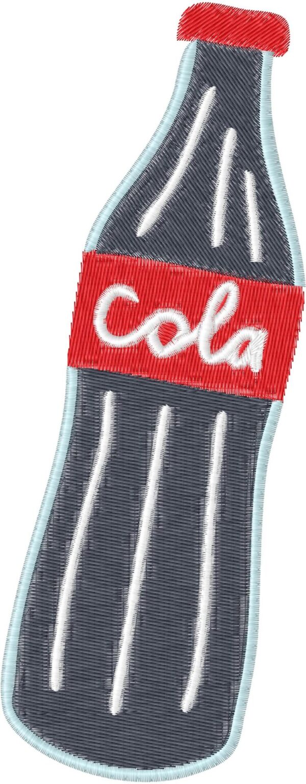 Cola Design, 7 sizes, Machine Embroidery Design, Cola shapes Design, Instant