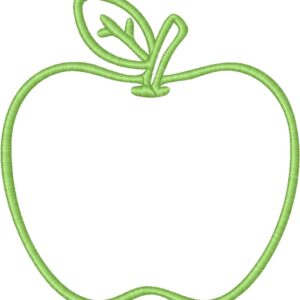 Apple Design, 7 sizes, Machine Embroidery Design, Apple shapes Design, Instant