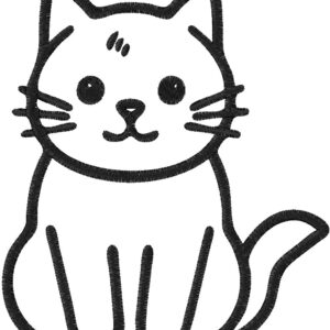 Cat Design, 7 sizes, Machine Embroidery Design, Cat shapes Design, Instant