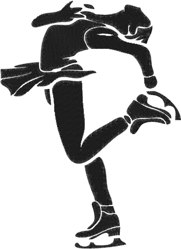 Figure Skating Design, 7 sizes, Machine Embroidery Design, Figure Skating shapes Design, Instant