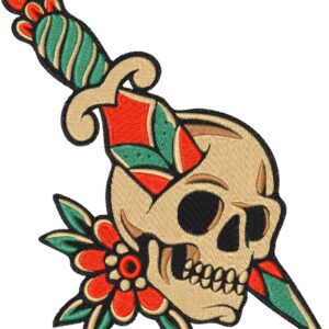 Skull Design, 7 sizes, Machine Embroidery Design, Skull shapes Design, Instant