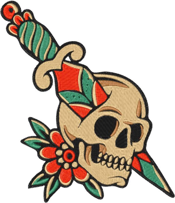 Skull Design, 7 sizes, Machine Embroidery Design, Skull shapes Design, Instant