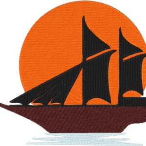 Boat Design, 7 sizes, Machine Embroidery Design, Boat shapes Design, Instant