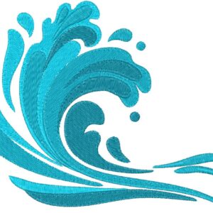 Sea Wave Design, 7 sizes, Machine Embroidery Design, Sea Wave shapes Design, Instant