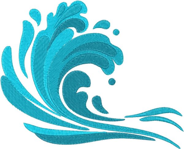 Sea Wave Design, 7 sizes, Machine Embroidery Design, Sea Wave shapes Design, Instant