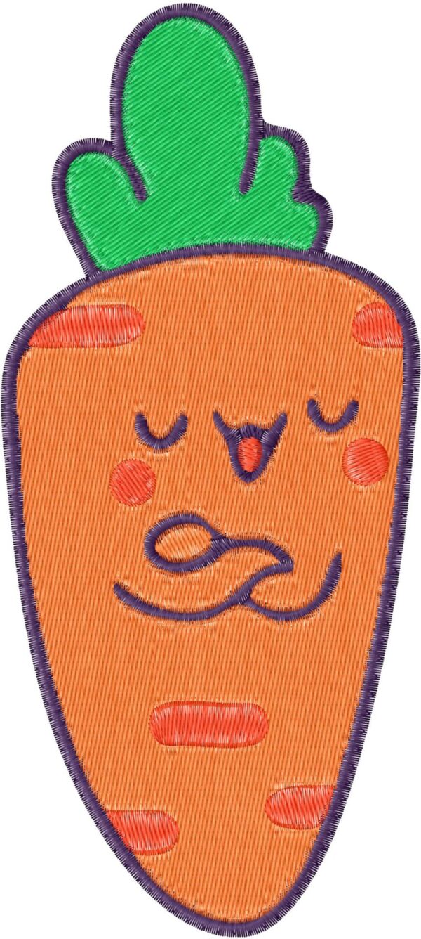 Carrot Design, 7 sizes, Machine Embroidery Design, Carrot shapes Design, Instant