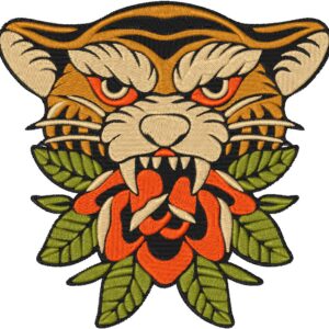 Tiger Design, 7 sizes, Machine Embroidery Design, Tiger shapes Design, Instant