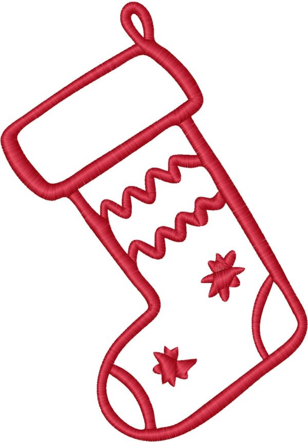 Christmas Sock Design, 7 sizes, Machine Embroidery Design, Christmas Sock shapes Design, Instant