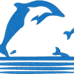 Dolphins Design, 7 sizes, Machine Embroidery Design, Dolphins shapes Design, Instant