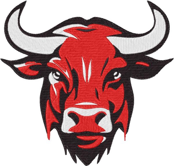 Bull Design, 7 sizes, Machine Embroidery Design, Bull shapes Design, Instant