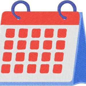 Calendar Design, 7 sizes, Machine Embroidery Design, Calendar shapes Design, Instant