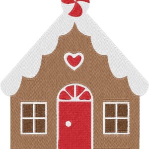 Gingerbread Cottage Design, 7 sizes, Machine Embroidery Design, Gingerbread Cottage shapes Design, Instant