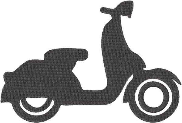 Scooter Design, 7 sizes, Machine Embroidery Design, Scooter shapes Design, Instant