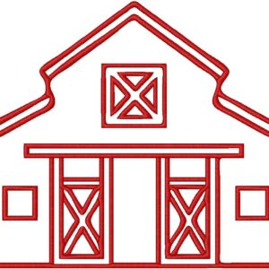 Barn Design, 7 sizes, Machine Embroidery Design, Barn shapes Design, Instant