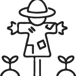 Scarecrow Design, 7 sizes, Machine Embroidery Design, Scarecrow shapes Design, Instant