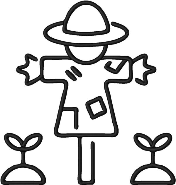 Scarecrow Design, 7 sizes, Machine Embroidery Design, Scarecrow shapes Design, Instant