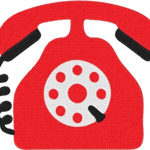 Telephone Design, 7 sizes, Machine Embroidery Design, Telephone shapes Design, Instant