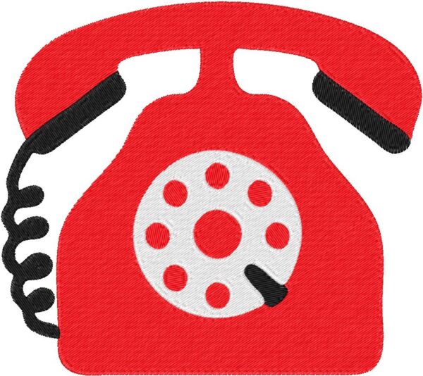 Telephone Design, 7 sizes, Machine Embroidery Design, Telephone shapes Design, Instant