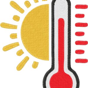 Thermometer Design, 7 sizes, Machine Embroidery Design, Thermometer shapes Design, Instant