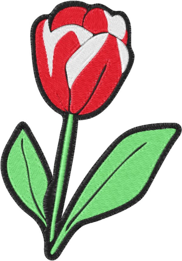 Tulip Design, 7 sizes, Machine Embroidery Design, Tulip shapes Design, Instant