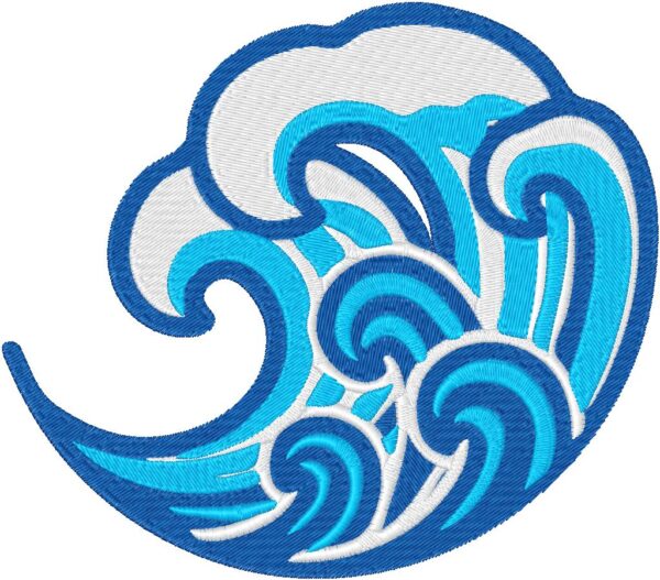 Sea Wave Design, 7 sizes, Machine Embroidery Design, Sea Wave shapes Design, Instant