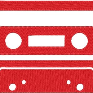 Audio Tape Design, 7 sizes, Machine Embroidery Design, Audio Tape shapes Design, Instant