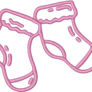 Baby Socks Design, 7 sizes, Machine Embroidery Design, Baby Socks shapes Design, Instant