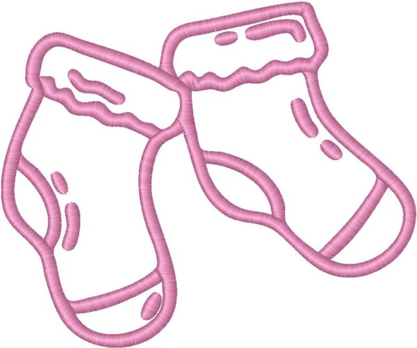 Baby Socks Design, 7 sizes, Machine Embroidery Design, Baby Socks shapes Design, Instant