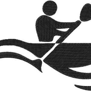 Canoeist Design, 7 sizes, Machine Embroidery Design, Canoeist shapes Design, Instant