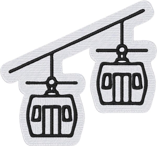 Cableway Design, 7 sizes, Machine Embroidery Design, Cableway shapes Design, Instant