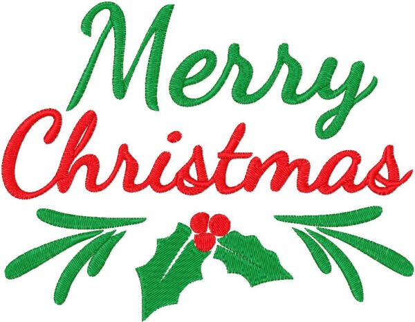 Merry Christmas Design, 7 sizes, Machine Embroidery Design, Merry Christmas shapes Design, Instant