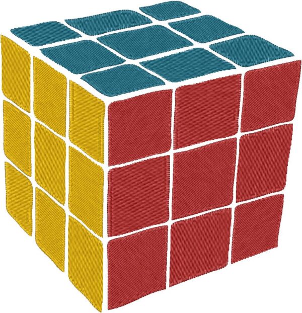 Rubik's Cube Design, 7 sizes, Machine Embroidery Design, Rubik's Cube shapes Design, Instant