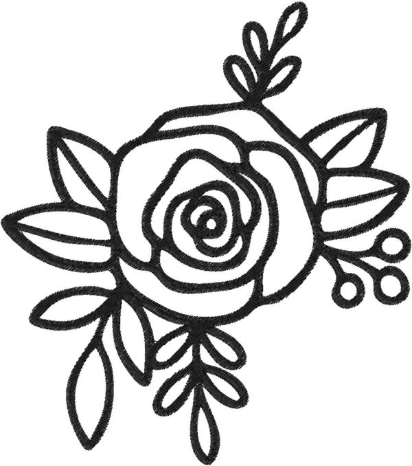 Rose Design, 7 sizes, Machine Embroidery Design, Rose shapes Design, Instant