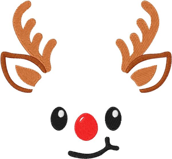 Reindeer Design, 7 sizes, Machine Embroidery Design, Reindeer shapes Design, Instant