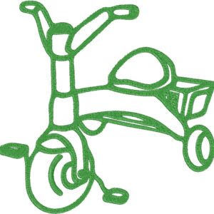 Tricycle Design, 7 sizes, Machine Embroidery Design, Tricycle shapes Design, Instant