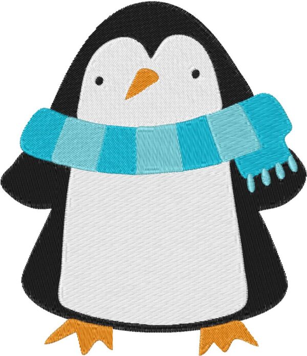 Penguin Design, 7 sizes, Machine Embroidery Design, Penguin shapes Design, Instant