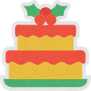 Cake Design, 7 sizes, Machine Embroidery Design, Cake shapes Design, Instant