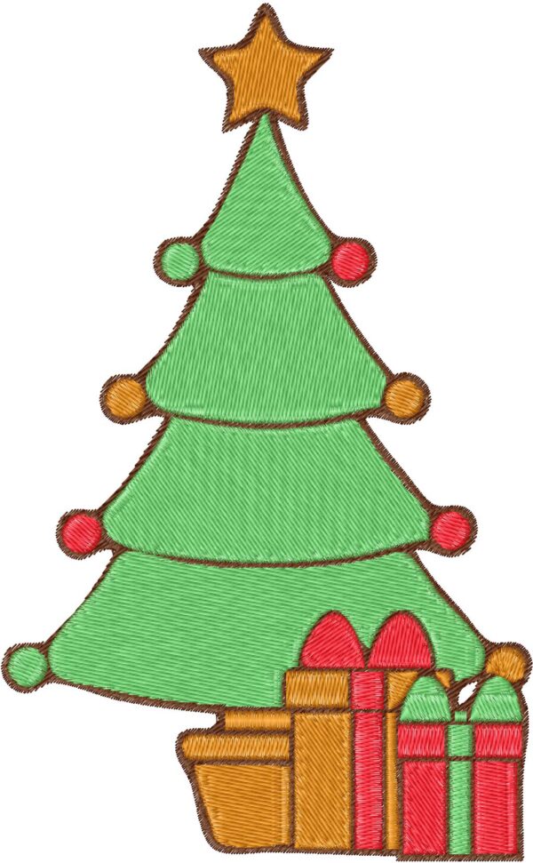 Christmas Tree Design, 7 sizes, Machine Embroidery Design, Christmas Tree shapes Design, Instant