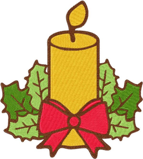 Candle Design, 7 sizes, Machine Embroidery Design, Candle shapes Design, Instant