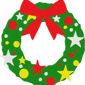 Christmas Wreath Design, 7 sizes, Machine Embroidery Design, Christmas Wreath shapes Design, Instant